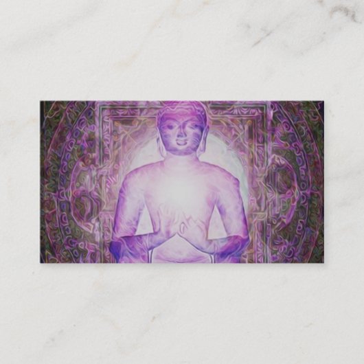 Happy Meditation Buddha Visitenkarte (Vorderseite)