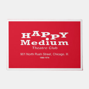 Happy Medium Theater Club, Rush St, Chicago, IL Fußmatte