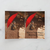 Happy Meerkat Birthday Grußkarte Karte (Innenseite)