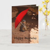Happy Meerkat Birthday Grußkarte Karte (Gelbe Blume)