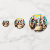 Happy Meerkat Birthday, Konfetti (Vorderseiten)