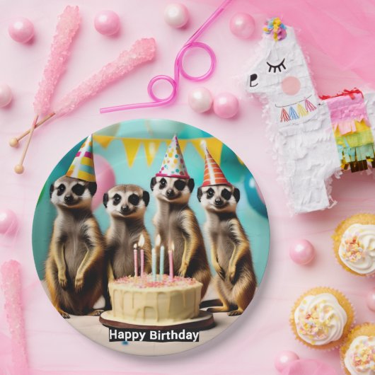 Happy Meerkat Birthday, Pappteller (Party)