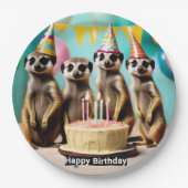 Happy Meerkat Birthday, Pappteller (Vorderseite)