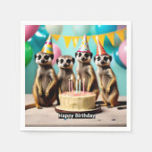 Happy Meerkat Birthday, Serviette (Vorderseite)