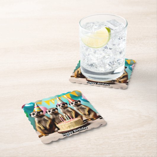 Happy Meerkat Birthday, Untersetzer (Vor Ort)