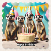 Happy Meerkat Birthday, Untersetzer (Vorderseite)