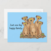 Happy meerkat Cartoon Postkarte (Vorne/Hinten)