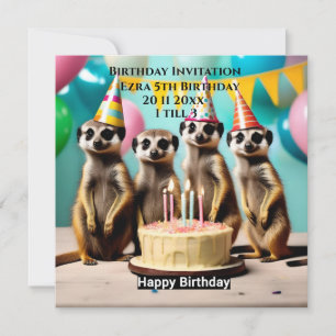 Happy Meerkat Geburtstag, Geburtstagsparty Einladu Save The Date