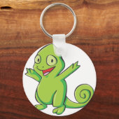 Happy Meller's Chameleon Cartoon Schlüsselanhänger (Vorderseite)