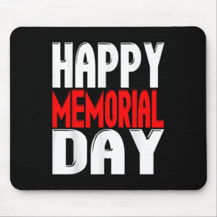 Happy Memorial Day American Patriotic Armed Mousepad