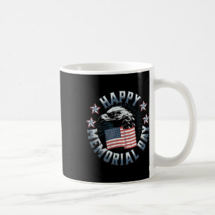 Happy Memorial Day Bald Eagle American Flag Kaffeetasse