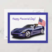 Happy Memorial Day Boxer Postkarte (Vorne/Hinten)