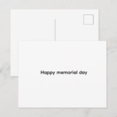 Happy memorial day card feiertagspostkarte (Vorne/Hinten)