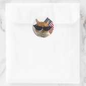 Happy Memorial Day Cool Cat mit Flag Sticker (Tasche)