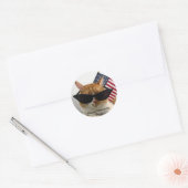 Happy Memorial Day Cool Cat mit Flag Sticker (Umschlag)