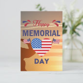 Happy Memorial Day Dankeskarte (Stehend Vorderseite)