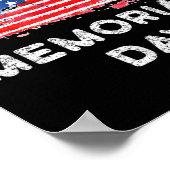 Happy Memorial Day Elegantes Design Poster (Ecke)