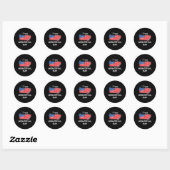 Happy Memorial Day Elegantes Design Runder Aufkleber (Blatt)