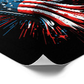Happy Memorial Day Fireworks American Usa Flag Poster (Ecke)