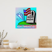 Happy Memorial Day - Flag Gravestone Poster (Küche)
