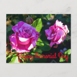 Happy Memorial Day - Gedenktag Rose #1 Postkarte