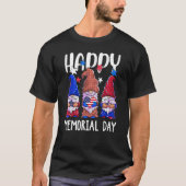 Happy Memorial Day Gnome Usa Flag American Patriot T-Shirt (Vorderseite)