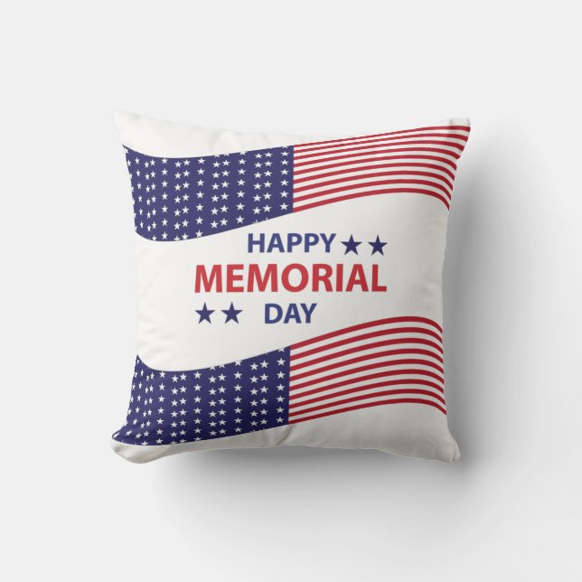 Happy Memorial Day Kissen (Vorderseite)