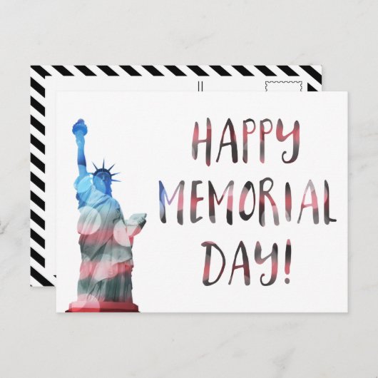Happy Memorial Day (liberty bokeh) Postkarte (Vorne/Hinten)