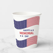 Happy Memorial Day Napkins Pappbecher (Rückseite)