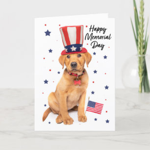 Happy Memorial Day Niedlich Patriotic Puppy Feiertagskarte