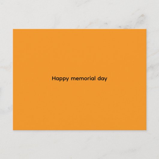 Happy  memorial day nniversary Cards Postkarte (Vorderseite)