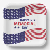Happy Memorial Day Pappteller (Vorderseite)