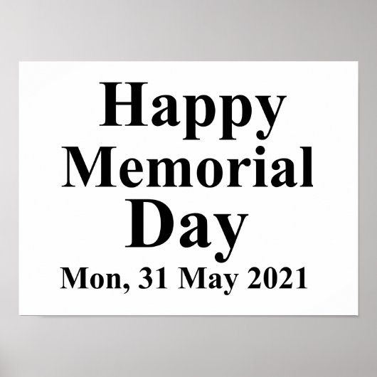 Happy Memorial Day Poster (Vorne)