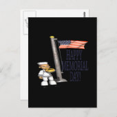 Happy Memorial Day Postkarte (Vorne/Hinten)
