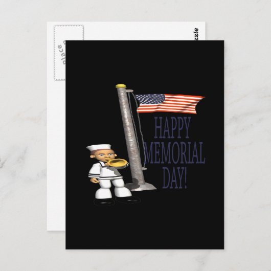 Happy Memorial Day Postkarte (Vorne/Hinten)