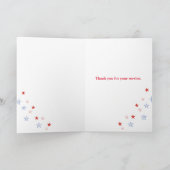 Happy Memorial Day Red White Blue Stars Karte (Innenseite)