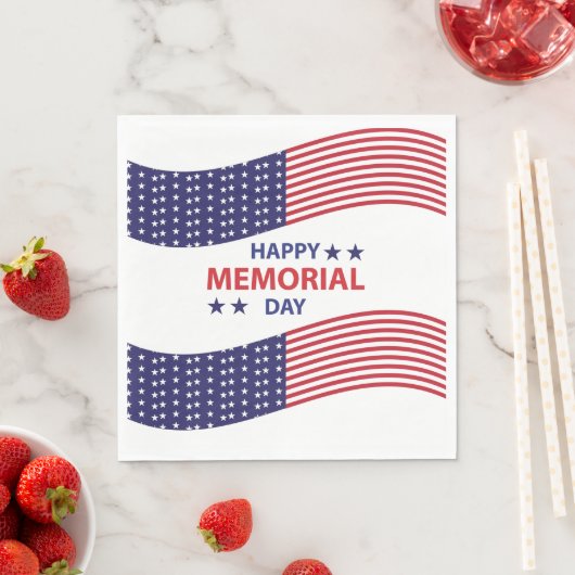 Happy Memorial Day Serviette (Beispiel)