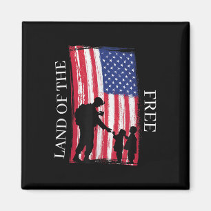 Happy Memorial Day Veterans Land der kostenlosen Magnet