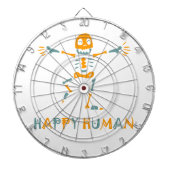 Happy menschliche Skelett Keramik Fliesen Dartscheibe (vorne)