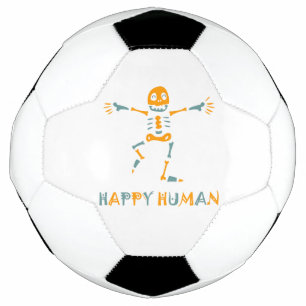 Happy menschliche Skelett Keramik Fliesen Fußball