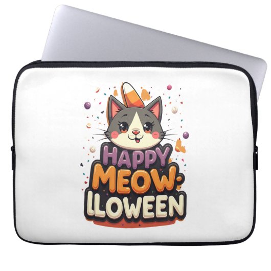 Happy Meow Cat Laptopschutzhülle (Vorderseite)
