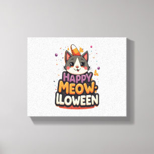 Happy Meow Cat Leinwanddruck