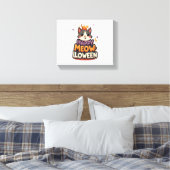 Happy Meow Cat Leinwanddruck (Insitu (Schlafzimmer))