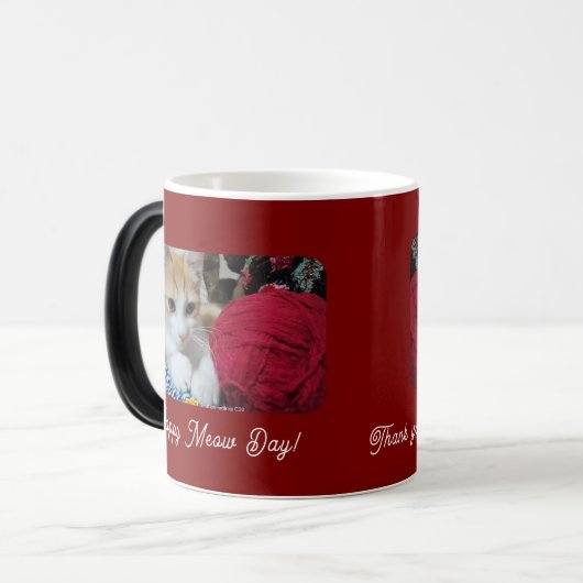 Happy Meow Day ,Cat Lovers Verwandlungstasse (Vorderseite Links)