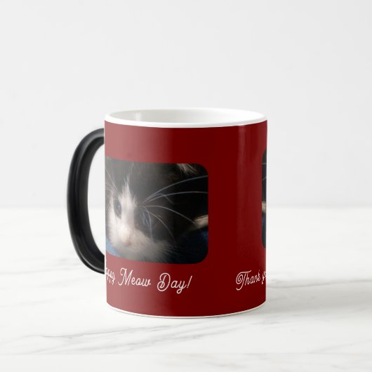 Happy Meow Day ,Cat Lovers Verwandlungstasse (Vorderseite Links)