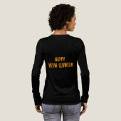 Happy Meow-lloween Long Sleeved T Shirt (Voller Rückseite)