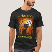 Happy Meow O N Halloween Kostüm Schwarze Katze Beä T-Shirt (Vorderseite)
