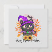Happy Meow-o-ween - Black Hexenkatze (Vorderseite)