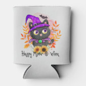 Happy Meow-o-ween - Black Hexenkatze Dosenkühler (Vorderseite)