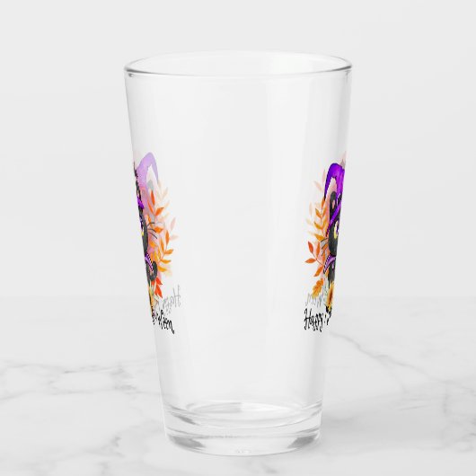 Happy Meow-o-ween - Black Hexenkatze Glas (Links)
